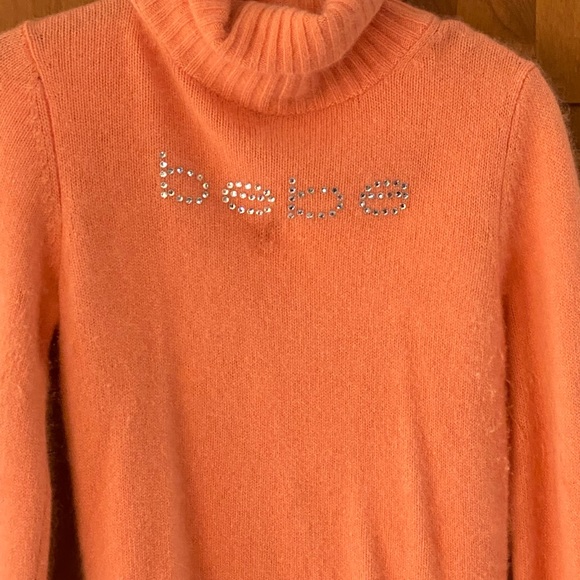 bebe Sweaters - bebe Orange Turtleneck Sweater